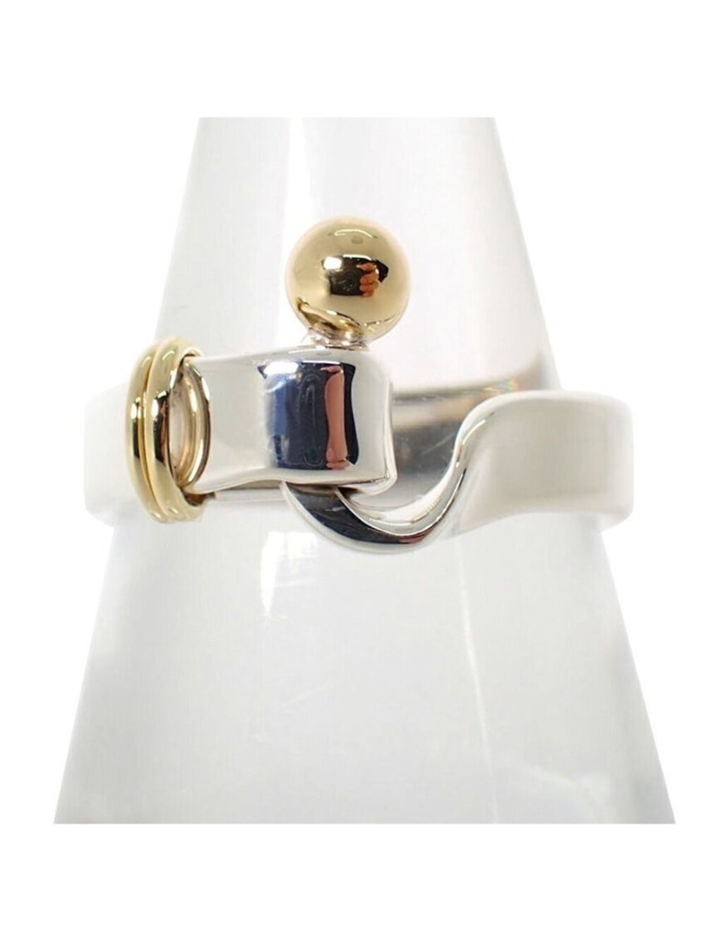 Tiffany & Co 925/750 Hook & Eye Ring